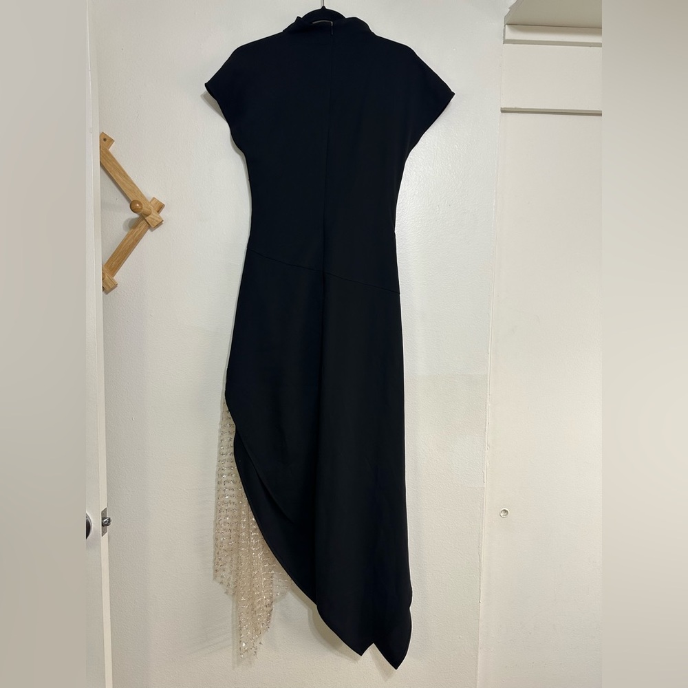 NWT STAUD Effie Drape Mock Neck Asymmetrical Max Dress, Size 2 - Picture 7 of 10